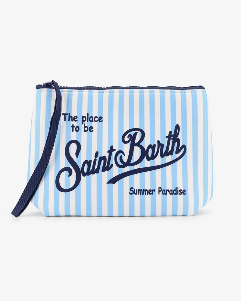 MC2 Saint Barth Aline scuba clutch with striped pattern -  - gender_Man Blue