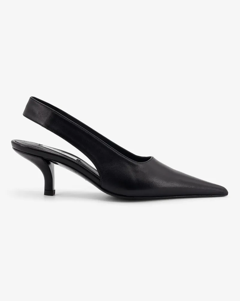 Totême Leather décolleté slingbacks -  - gender_Woman Black