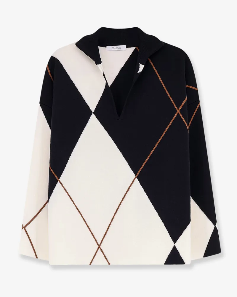 Max Mara Mxmsala argyle pattern virgin wool sweater -  - gender_Woman Black