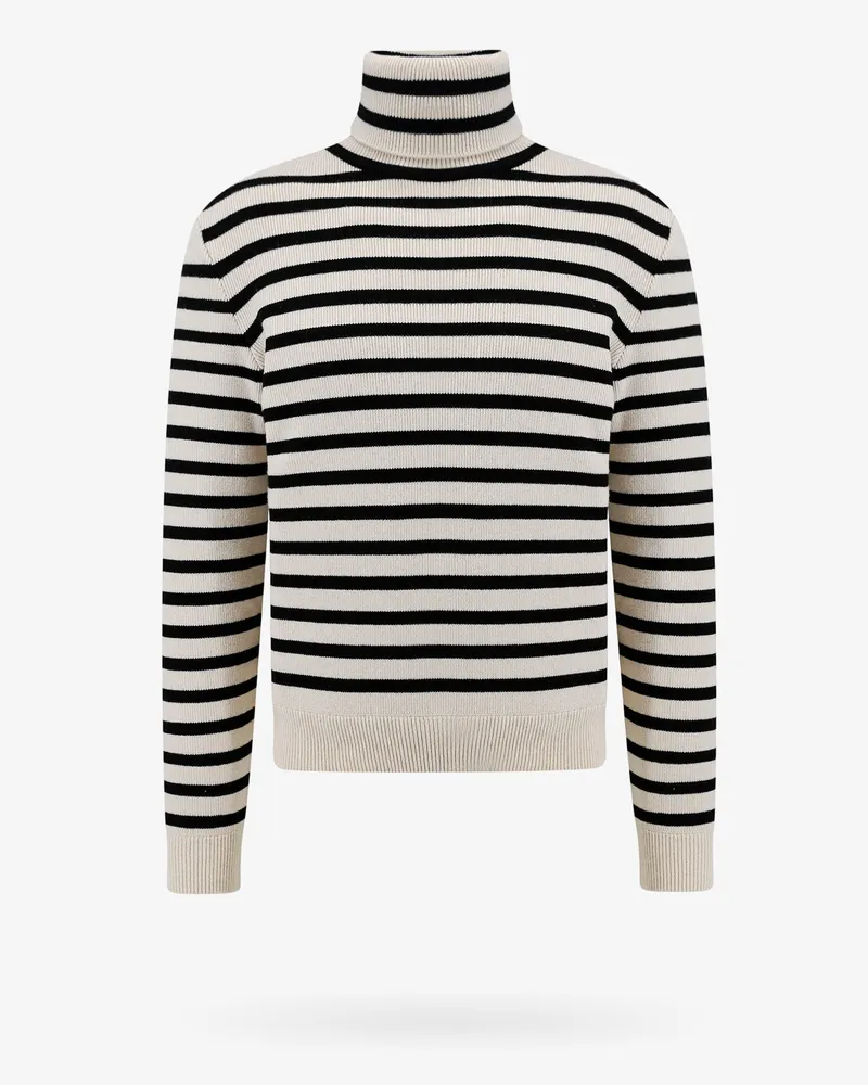 Celine Wool and cashmer sweater with striped motif -  - gender_Man White