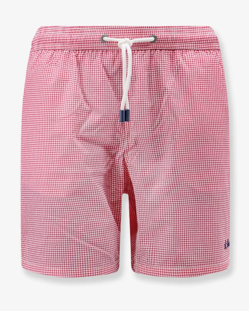 MC2 Saint Barth Patmos nylon swim trunks with vichy pattern -  - gender_Man Pink