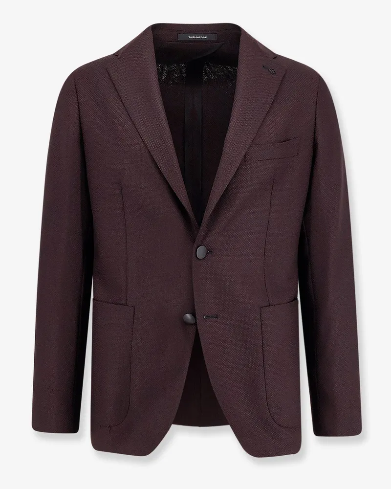 Tagliatore Single-breasted virgin wool blazer -  - gender_Man Brown