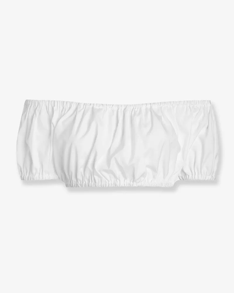 Dolce & Gabbana Cropped cotton poplin top -  - gender_Woman White