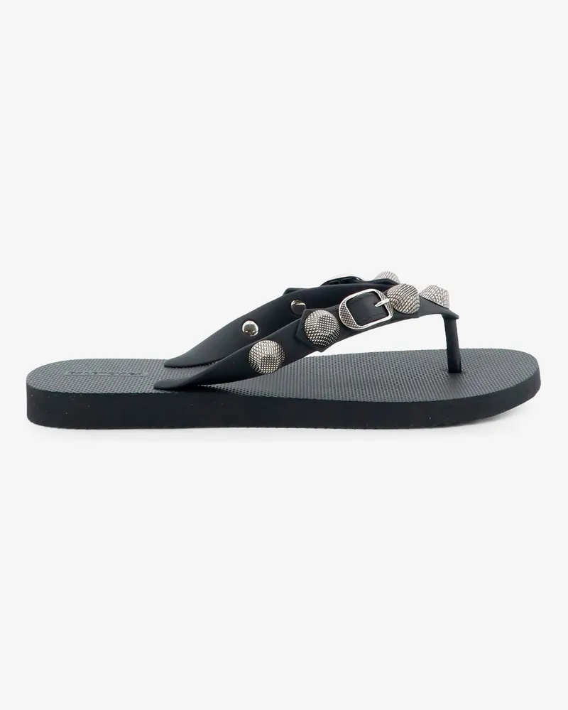 Balenciaga Cagole flip-flops with iconic metal details -  - gender_Woman Black