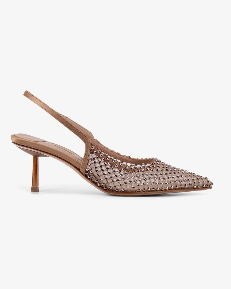 Le Silla Gilda certified nylon and rhinestones slingback pumps -  - gender_Woman Pink