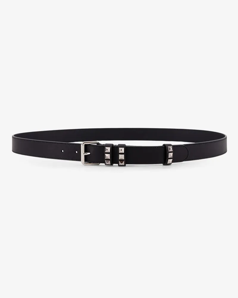 Valentino Garavani Flaneuse leather belt with iconic studs -  - gender_Man Black