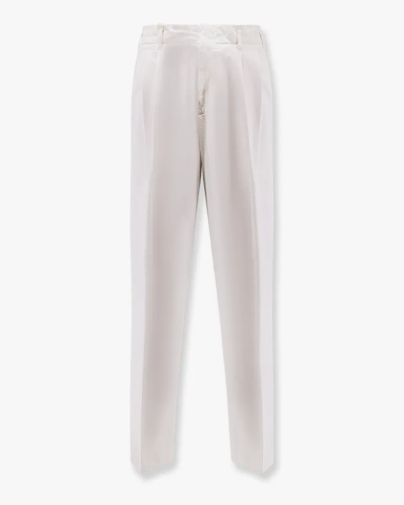 Brunello Cucinelli Tailor Fit cotton trousers -  - gender_Man White