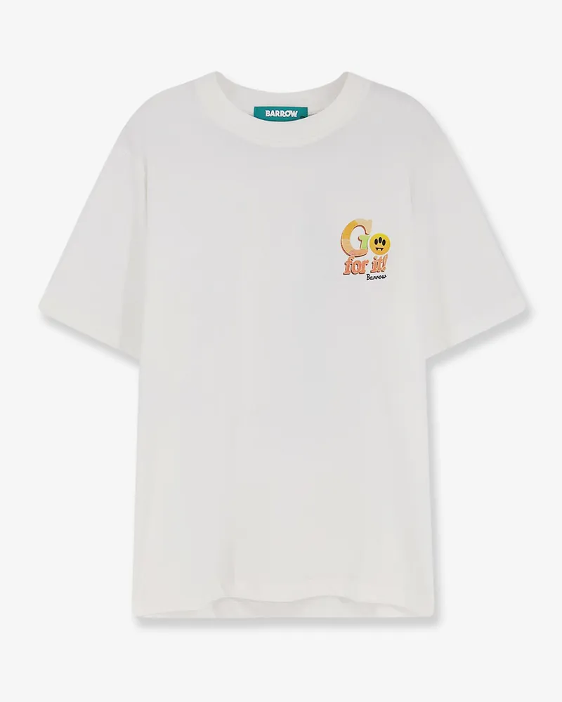 BARROW Cotton T-shirt with print on the front -  - gender_Man White