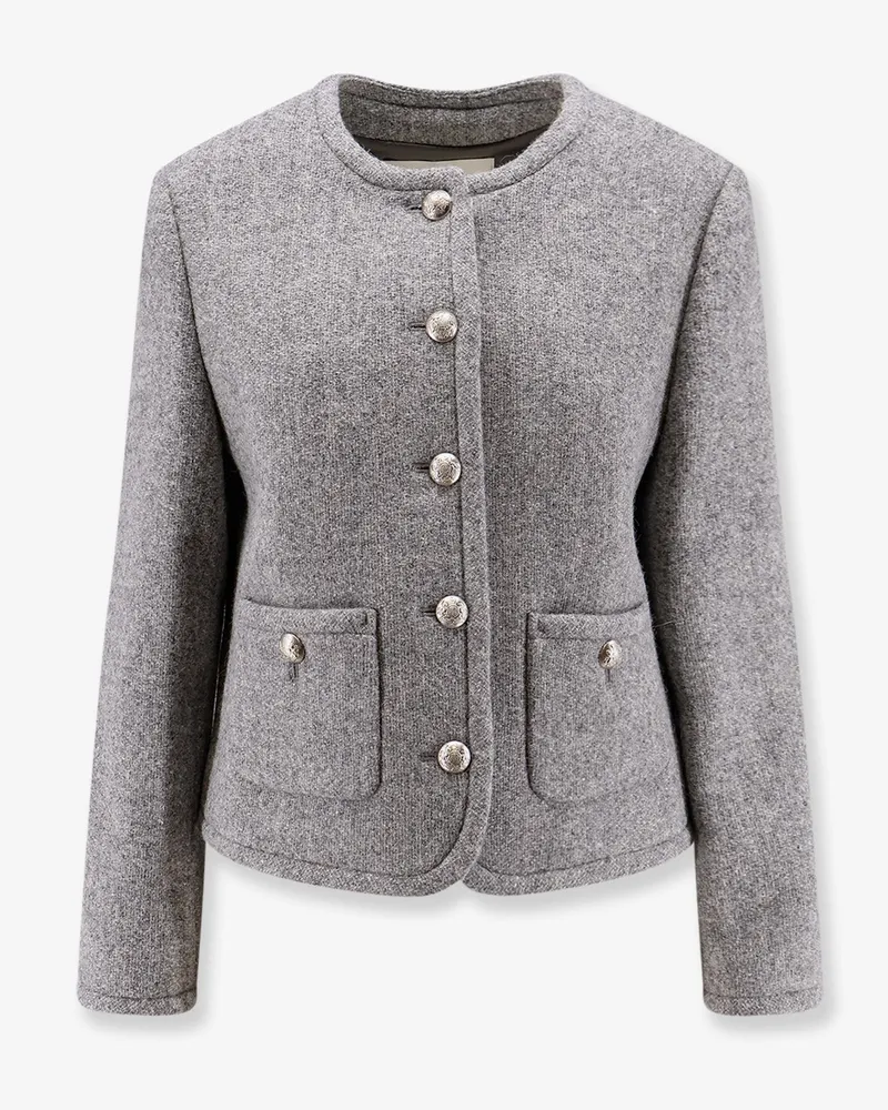 Dunst Mélange wool and alpaca blazer -  - gender_Woman Grey