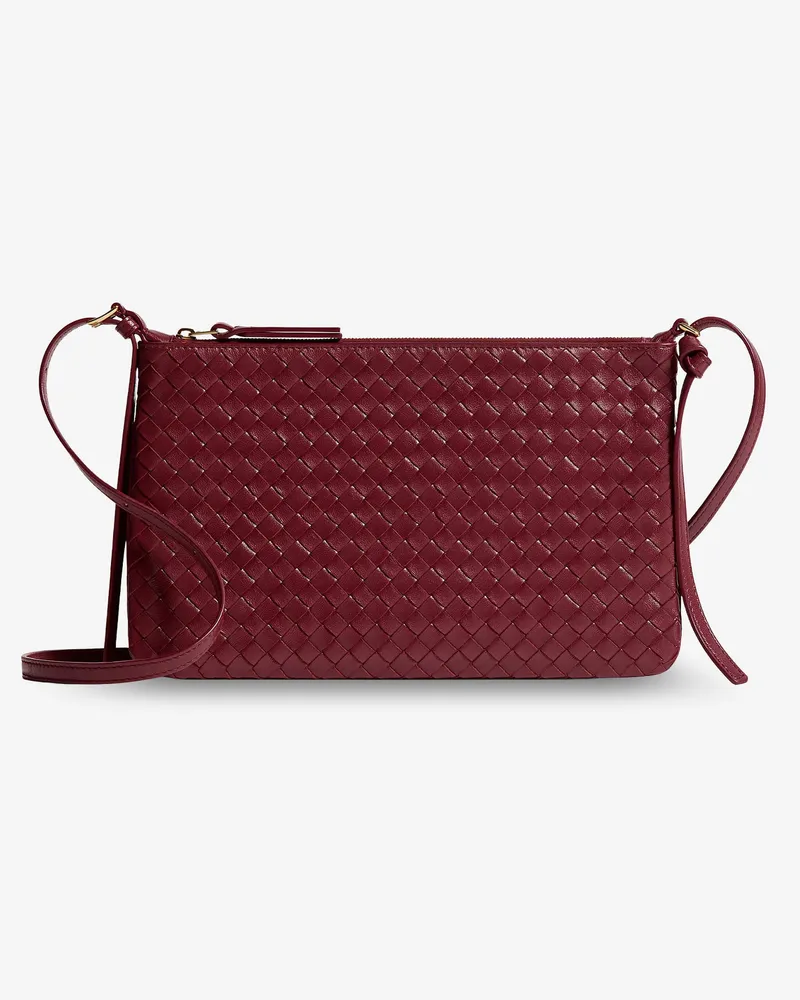 Bottega Veneta Piccolo Intrecciato Clutch with shoulder strap -  - gender_Woman Red