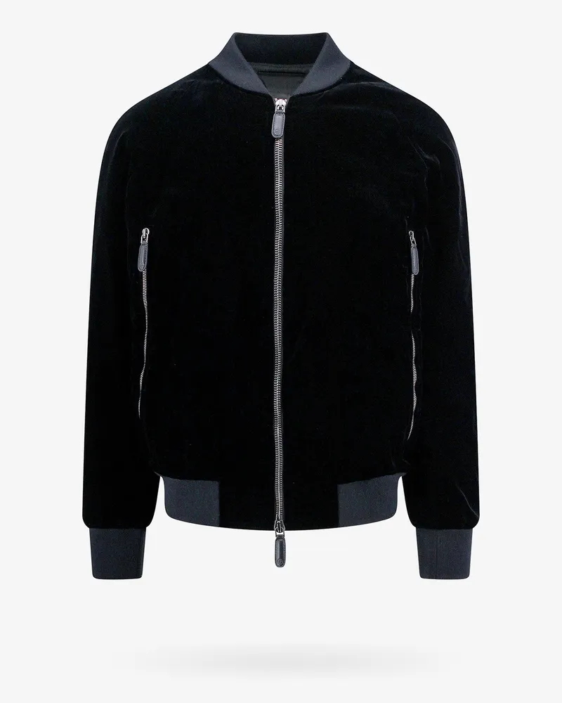 Giorgio Armani Velvet bomber -  - gender_Man Black