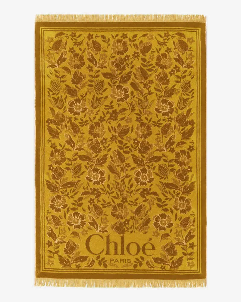 Chloé The Chloé Plage beach towel in cotton toweling -  - gender_Woman Yellow