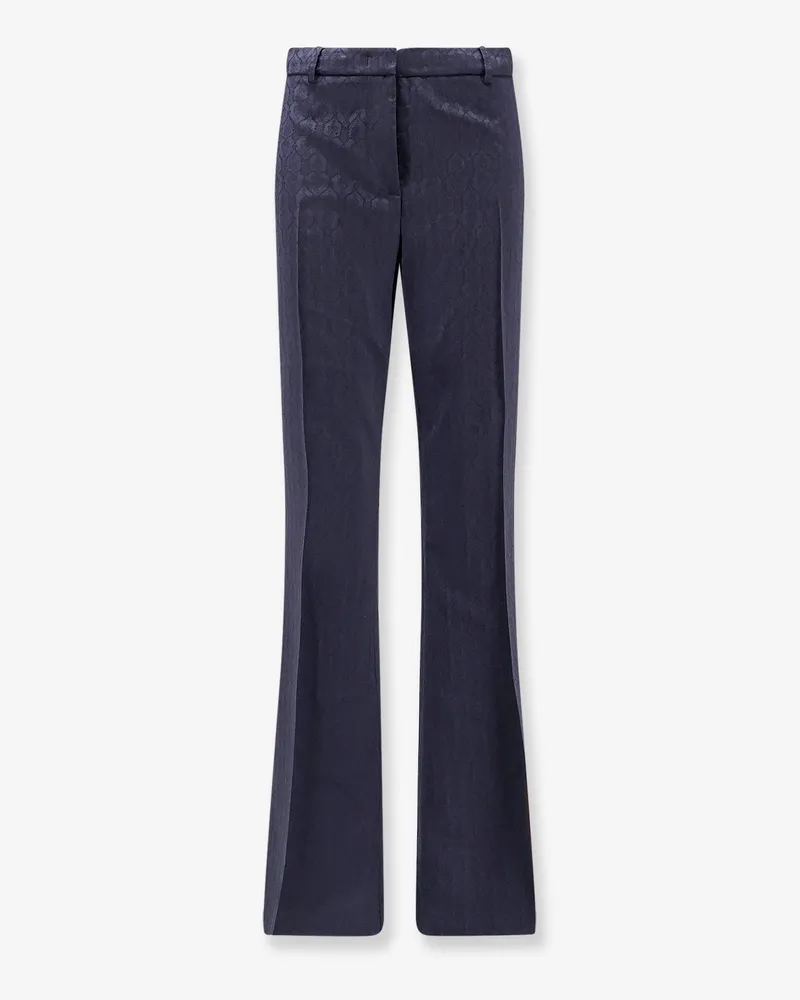 Etro Wool trousers with iconic motif -  - gender_Woman Blue
