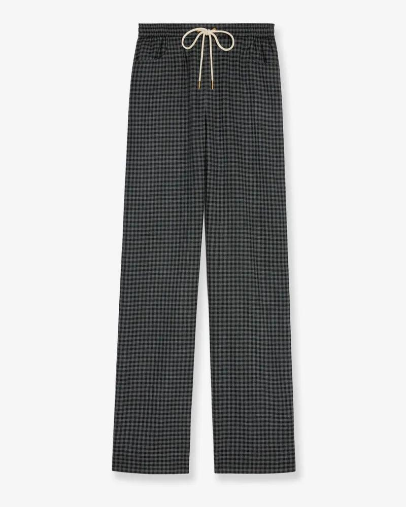 Celine Madras wool and cashmere jogger trousers -  - gender_Woman Grey
