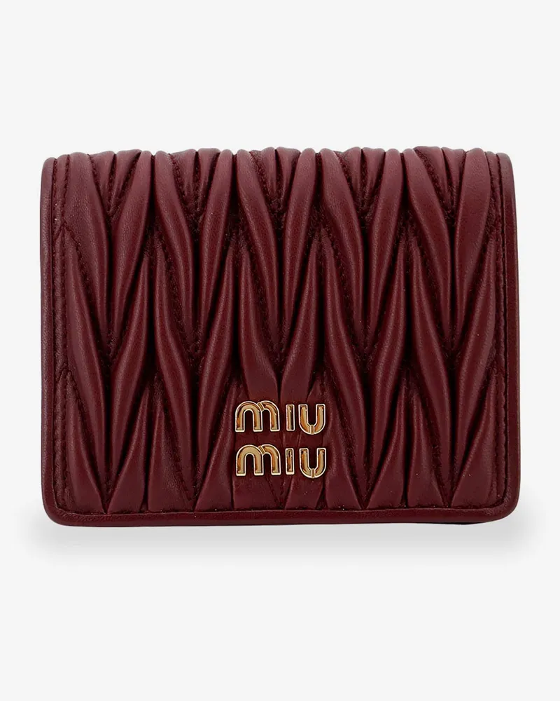 Miu Miu Quilted leather wallet -  - gender_Woman Red