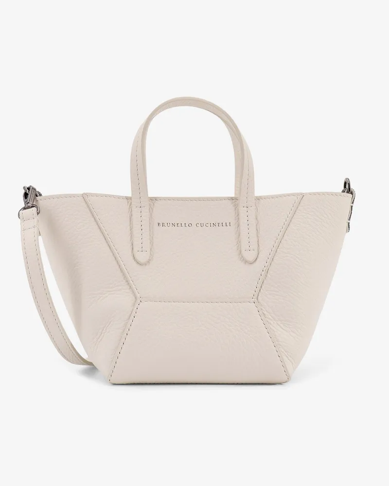 Brunello Cucinelli BC Duo leather crossbody bag -  - gender_Woman White