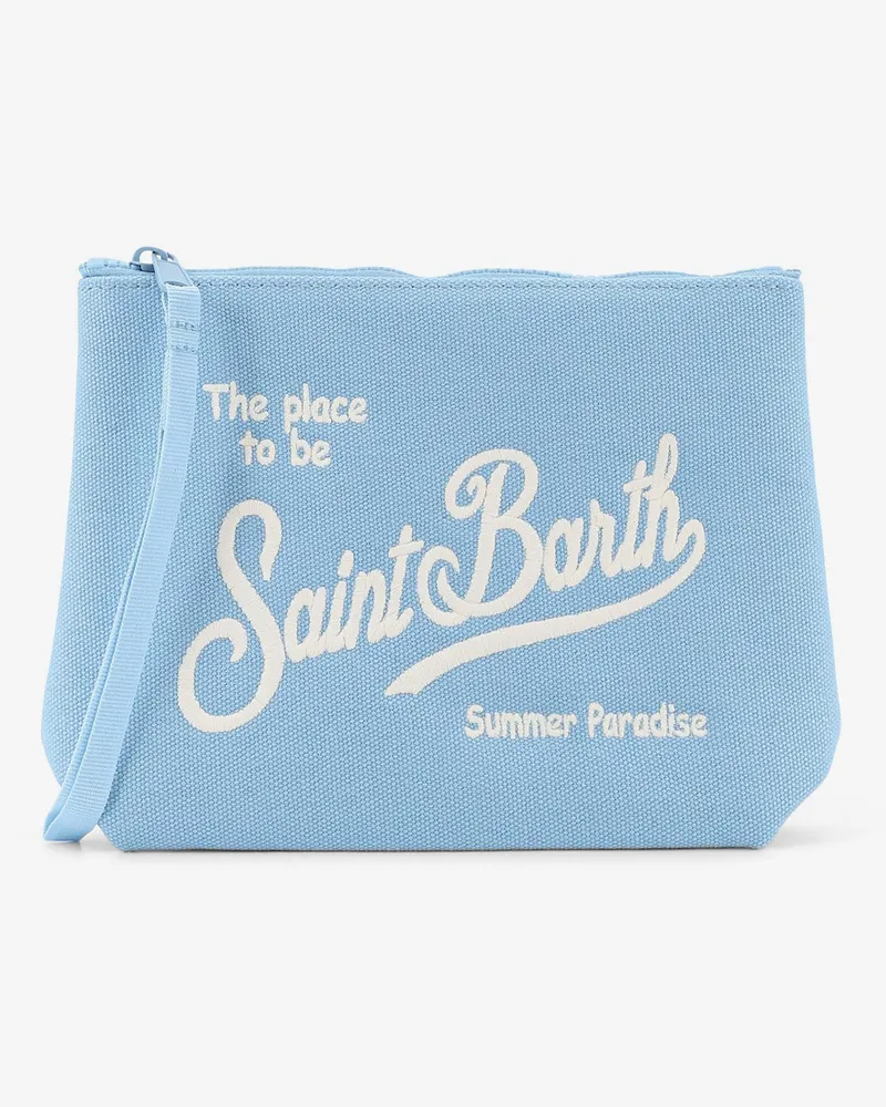 MC2 Saint Barth Aline canvas clutch -  - gender_Man Blue