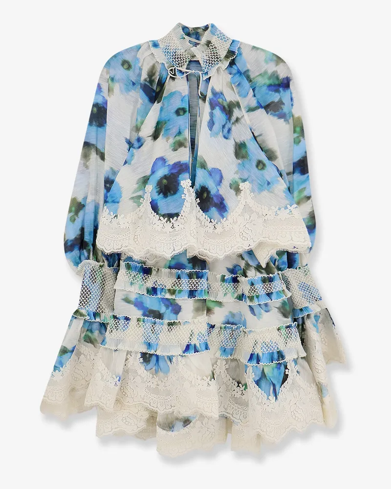 Zimmermann Alchemy Shirred Mini Dress -  - gender_Woman Blue