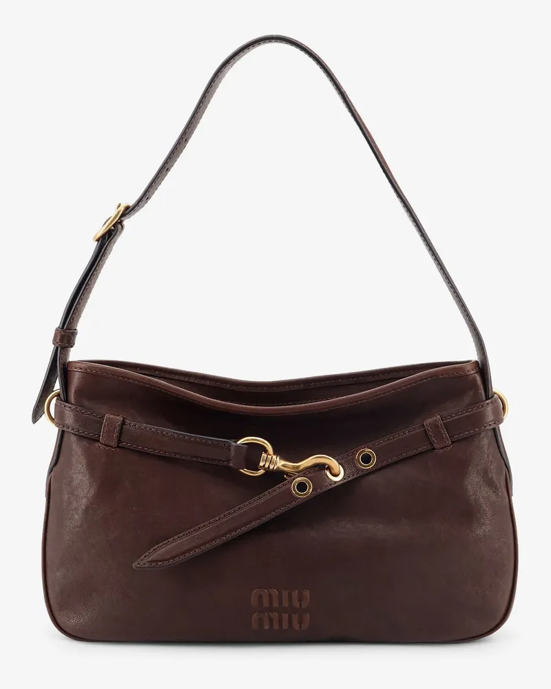 Miu Miu Aventure leather shoulder bag -  - gender_Woman Brown