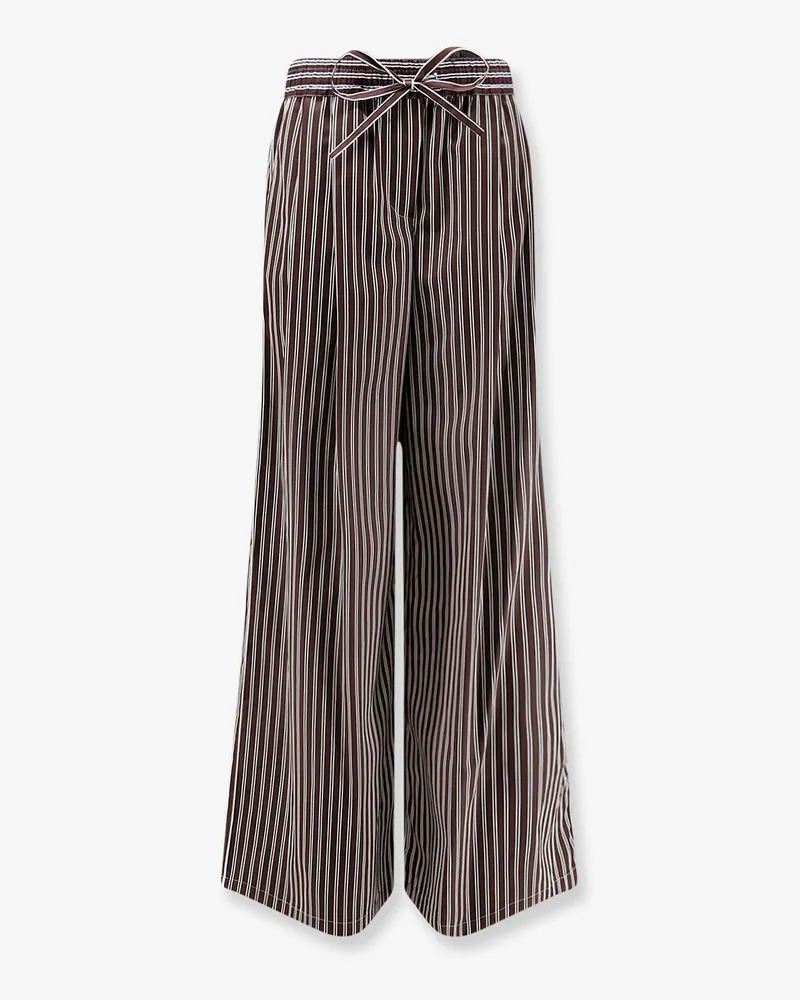 Dolce & Gabbana Pajamas striped poplin trousers -  - gender_Woman Brown