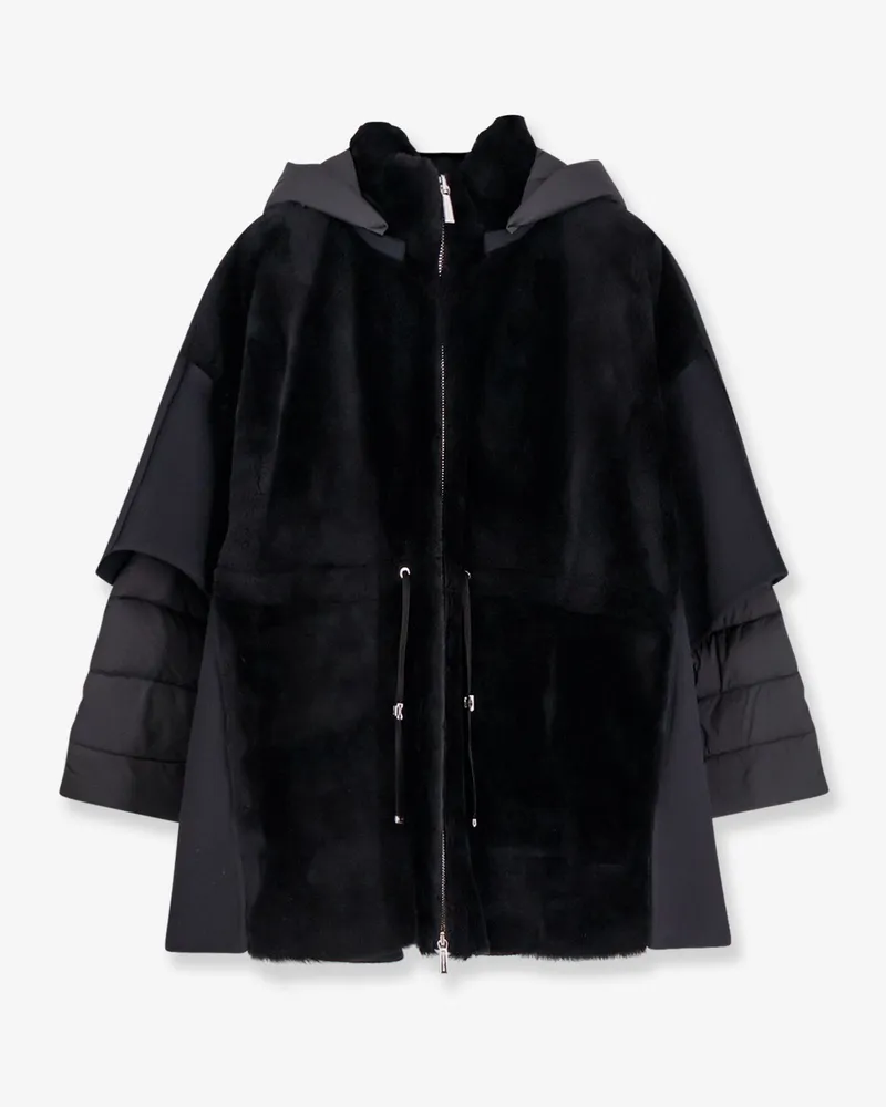 MOORER Raja shearling cape -  - gender_Woman Black