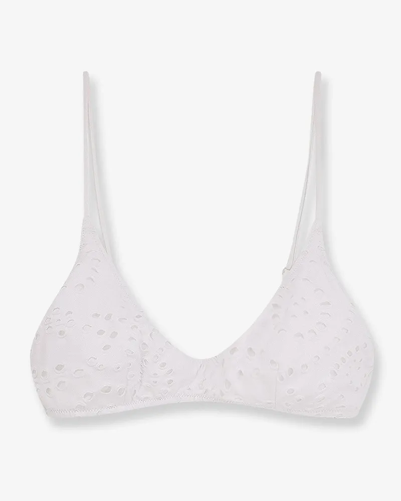MC2 Saint Barth Paloma sangallo lace bikini top -  - gender_Woman White