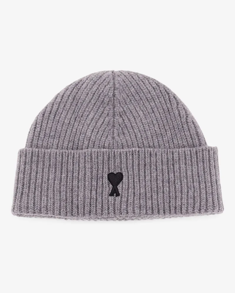 AMI Paris Wool beanie hat -  - gender_Man Grey