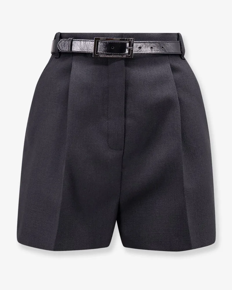 Elisabetta Franchi Virgin wool shorts with belt -  - gender_Woman Black