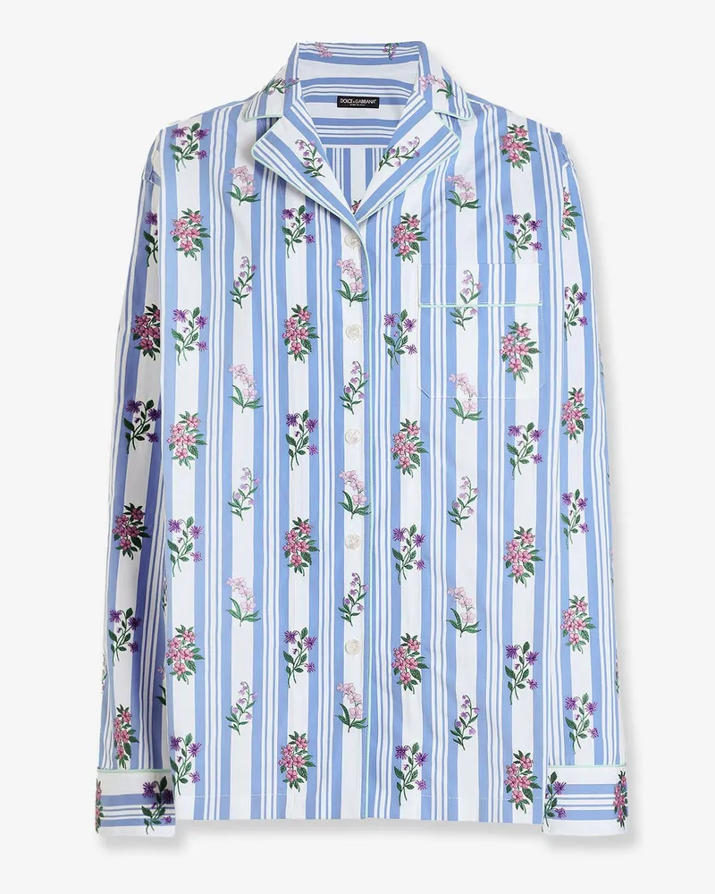 Dolce & Gabbana Pajamas cotton poplin shirt -  - gender_Woman Blue