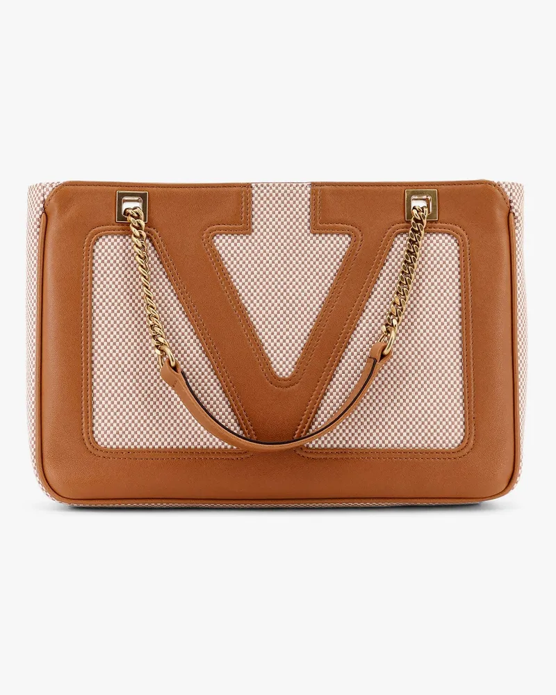 Valentino Garavani Viva Superstar canvas shoulder bag - VALENTINO GARAVANI - gender_Woman Brown