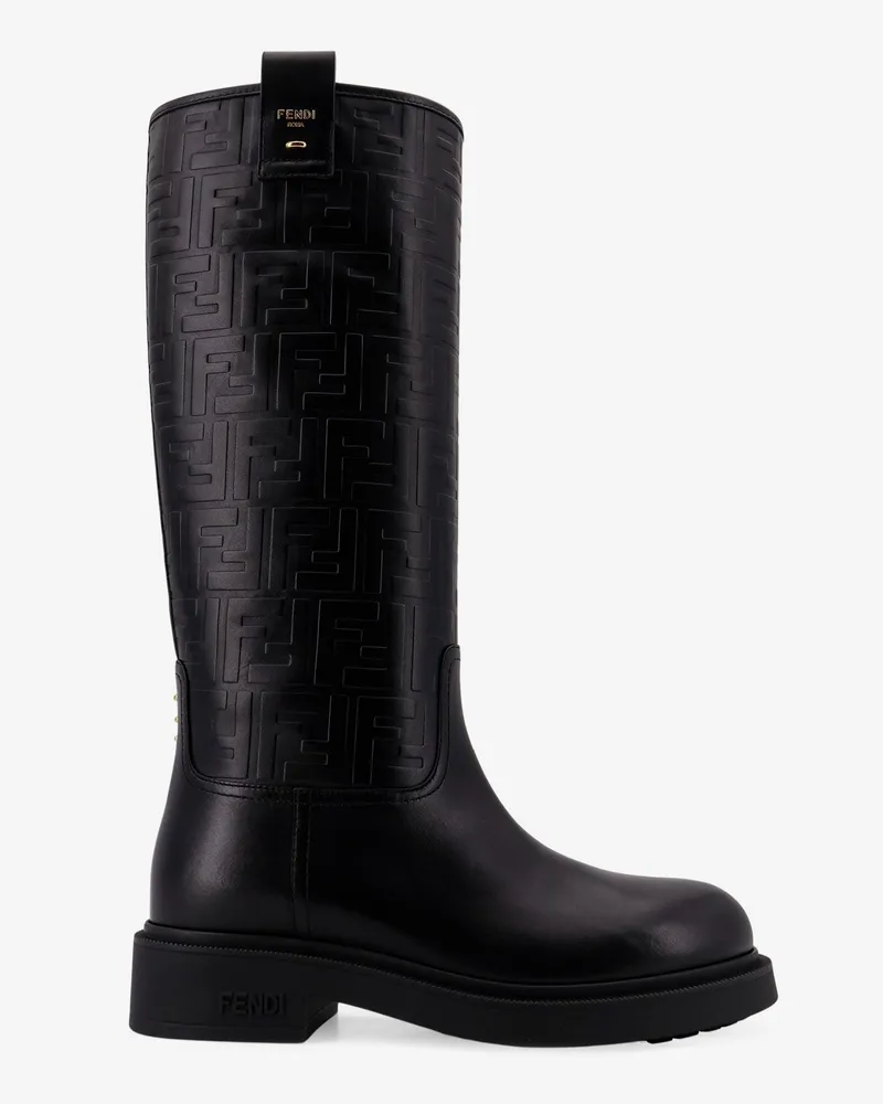 Fendi Filo leather boots - FENDI - gender_Woman Black