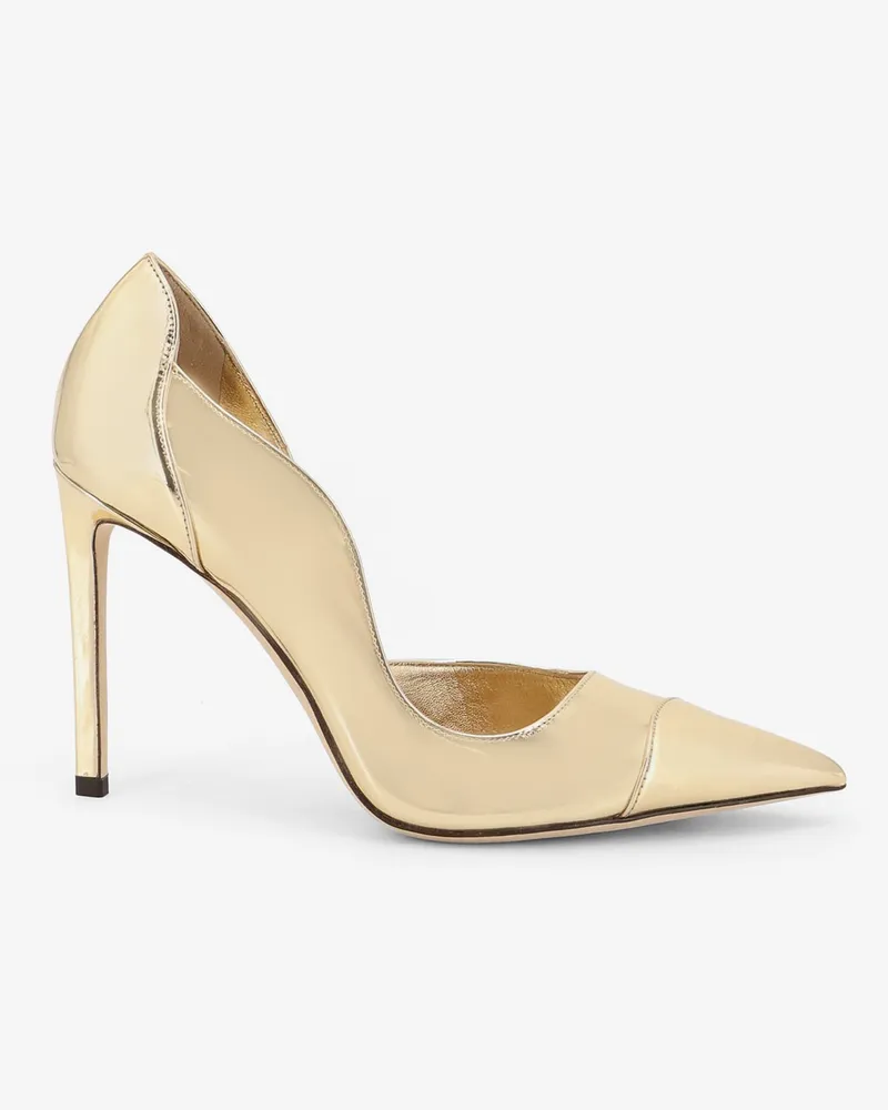 Jimmy Choo Brigitte 100 Liquid Metal leather décolleté -  - gender_Woman Gold