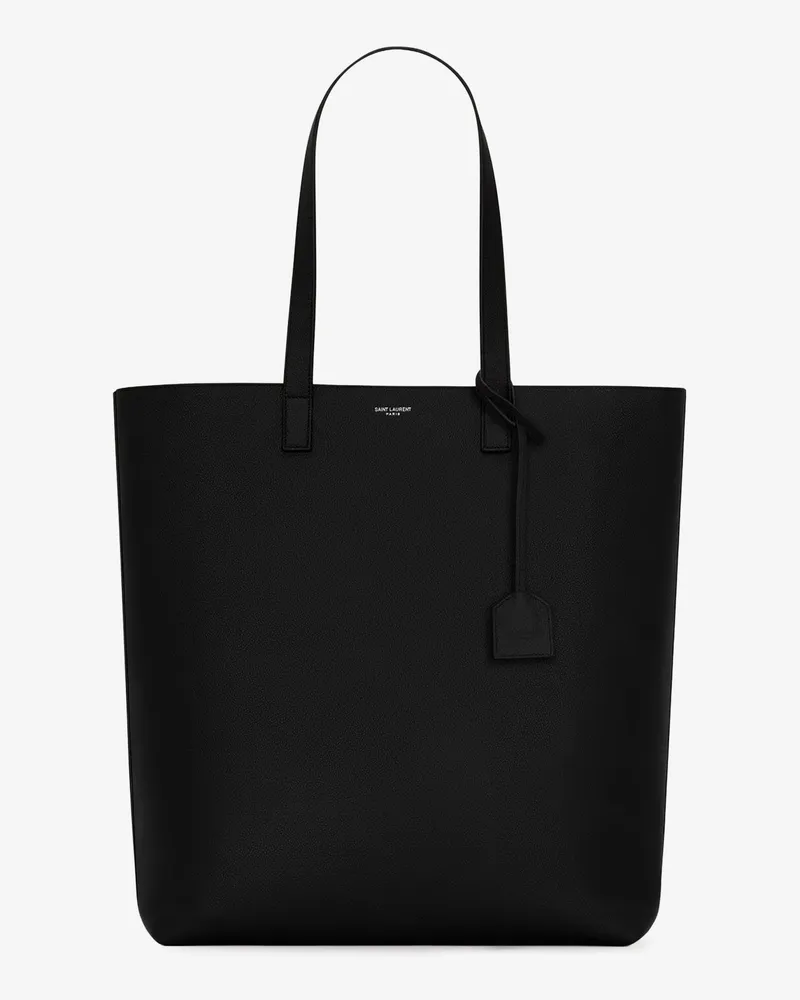 Saint Laurent North/South leather tote bag -  - gender_Man Black