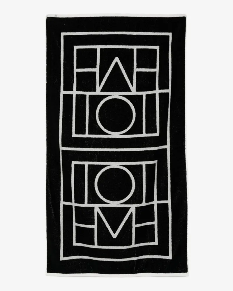 Totême Cotton beach towel -  - gender_Woman Black