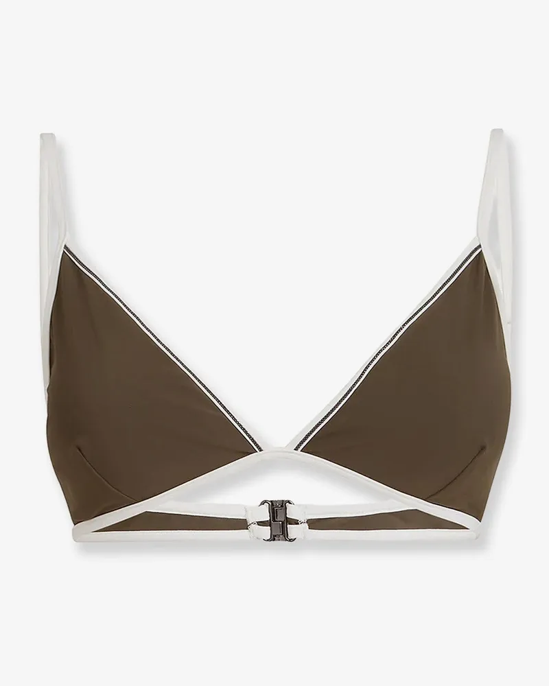 Brunello Cucinelli Nylon bikini top with Monile details -  - gender_Woman Grey