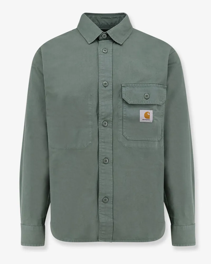 Carhartt WIP Cotton shirt with logo patch -  - gender_Man Green