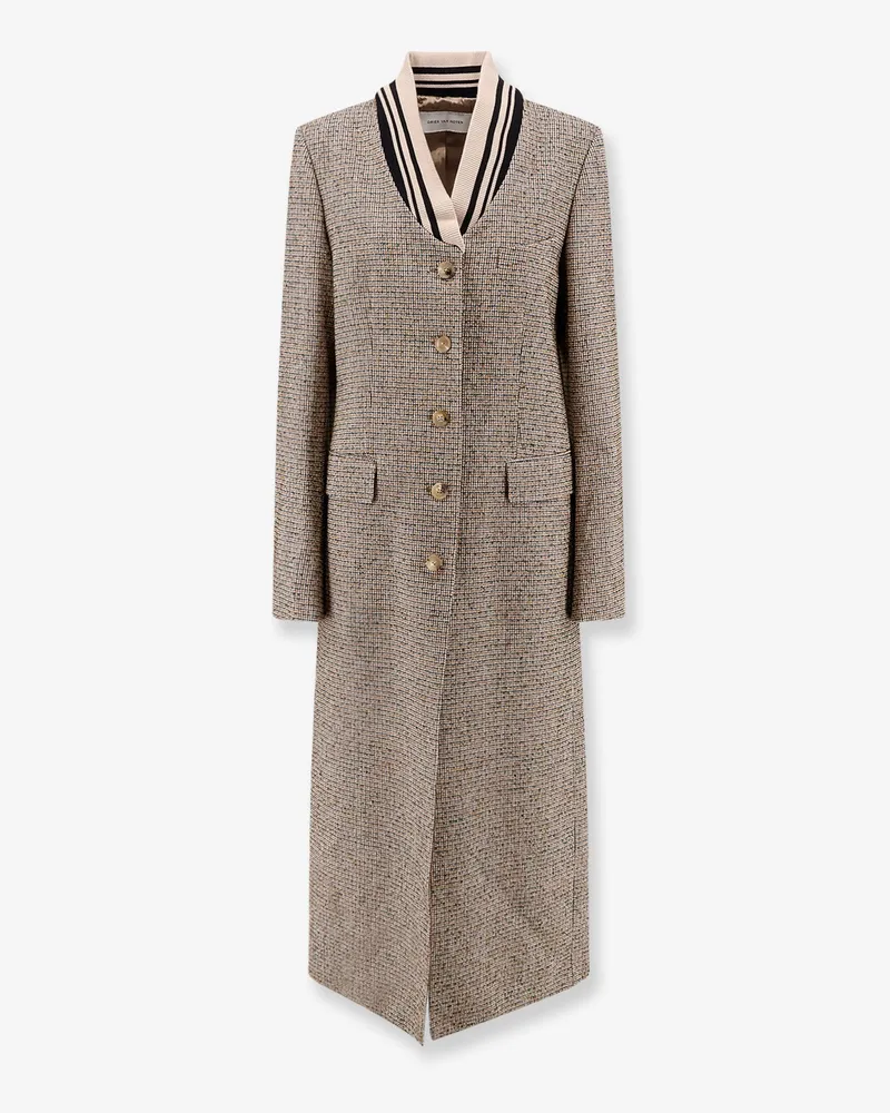 Dries van Noten Ritt madras cotton blend coat -  - gender_Woman Beige