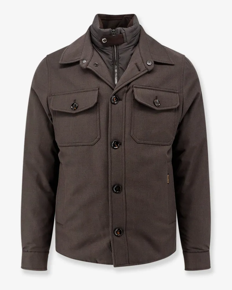 MOORER Dasson-Pum waterproof fabric jacket -  - gender_Man Brown