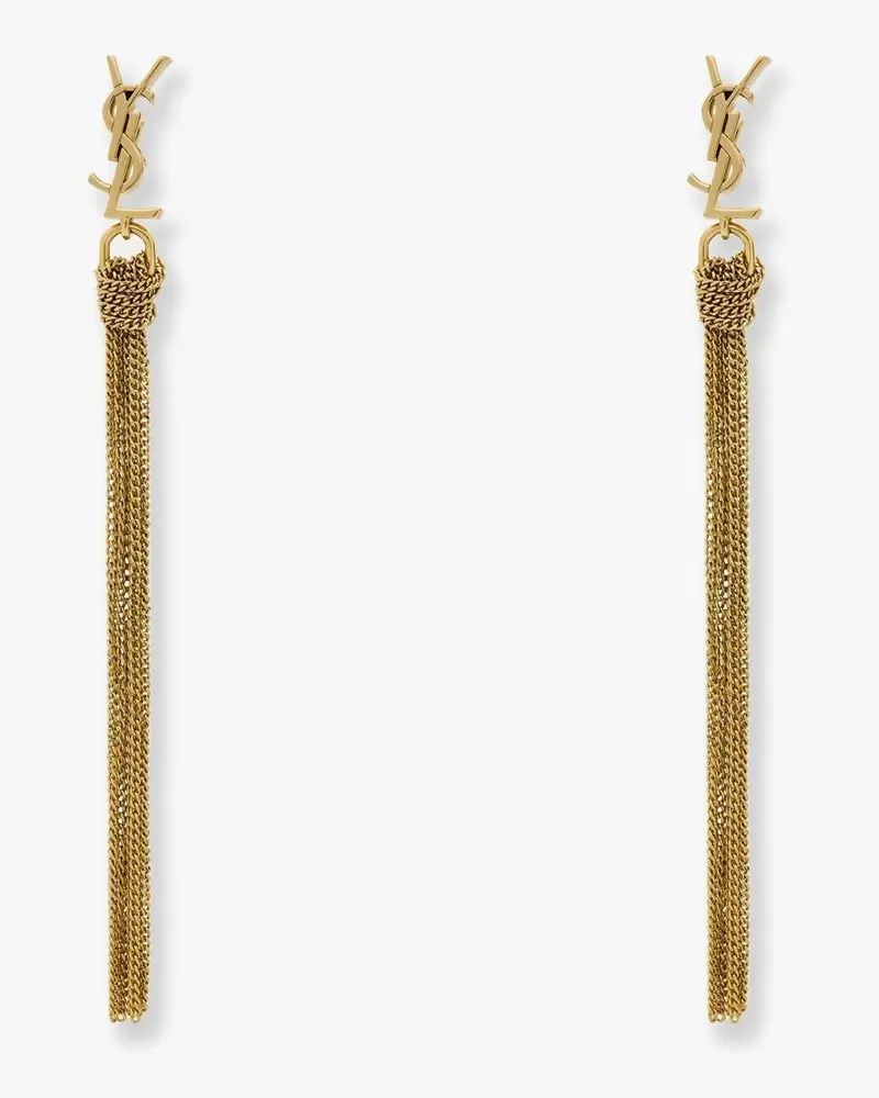 Saint Laurent Cassandre metal earrings -  - gender_Woman Gold