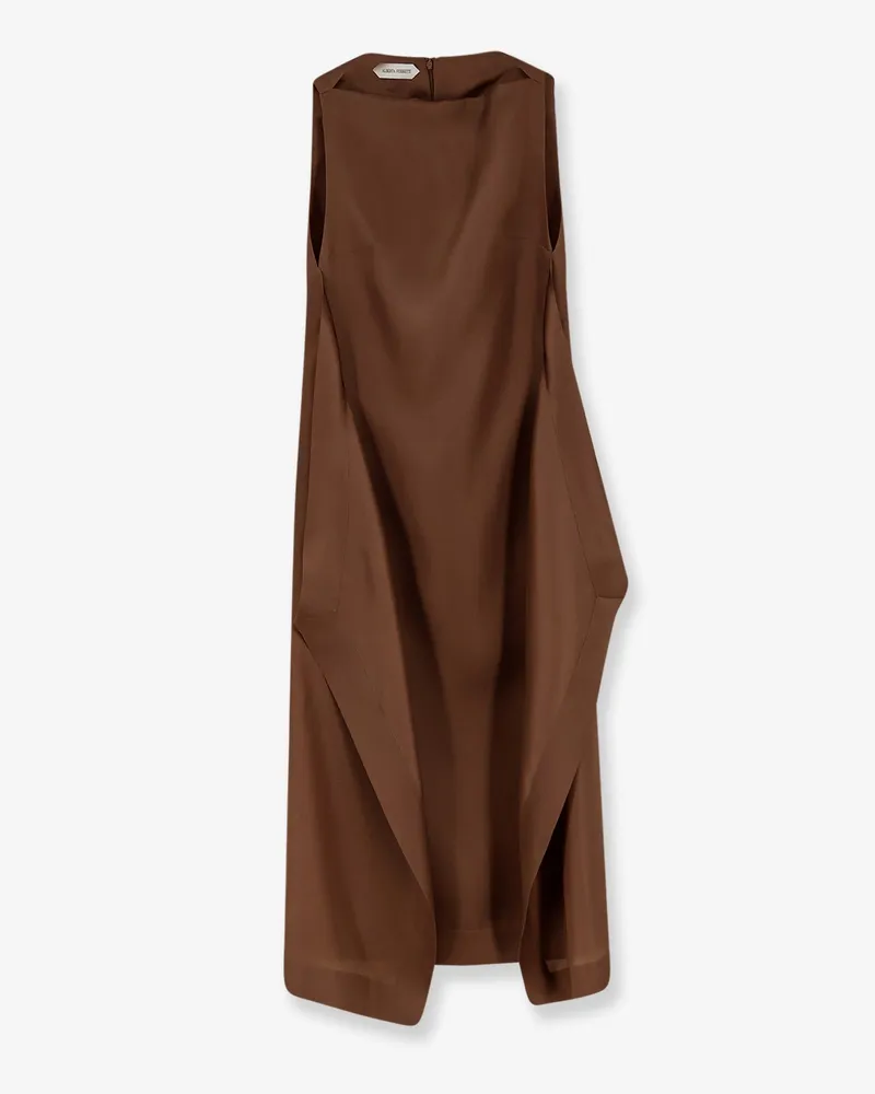 Alberta Ferretti Silk long dress -  - gender_Woman Brown