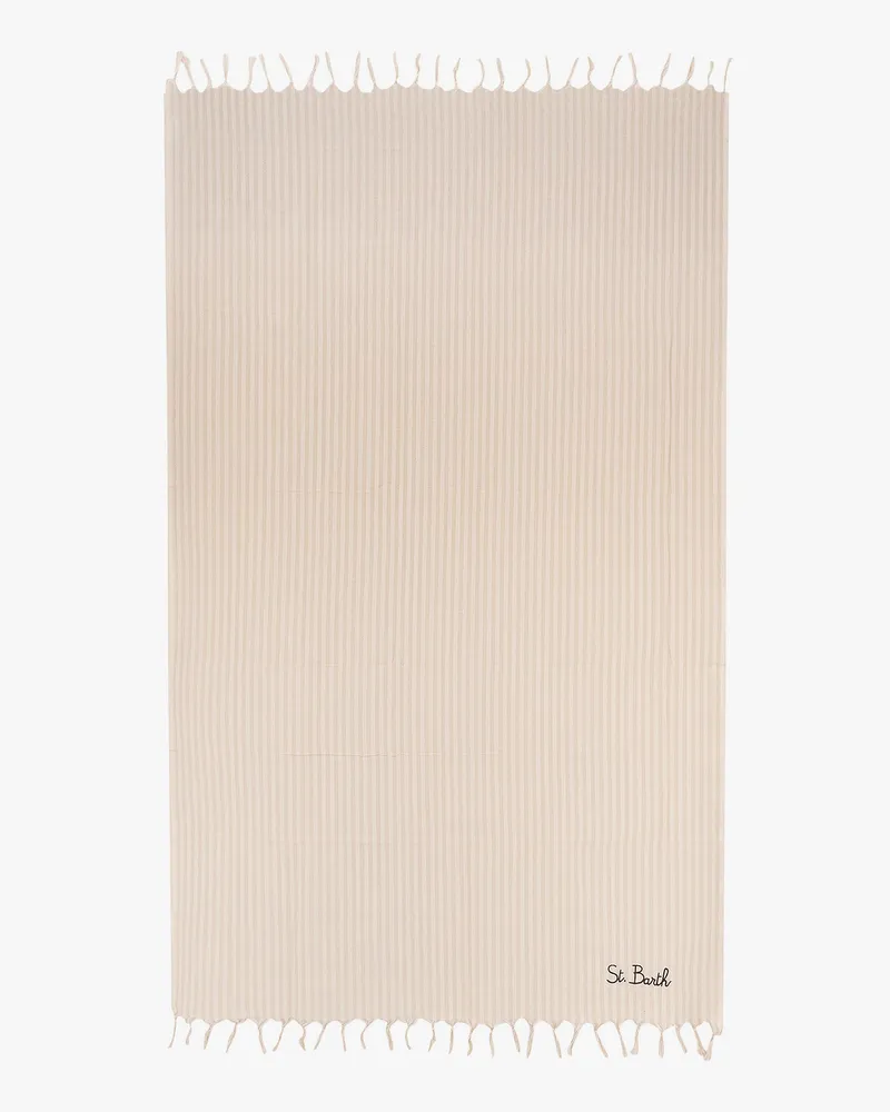 MC2 Saint Barth Foutas Light cotton beach towel -  - gender_Man Beige