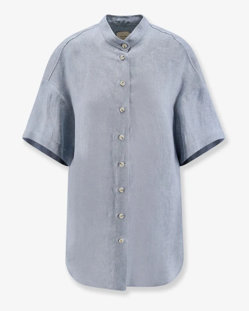 ALYSI Délavé linen shirt -  - gender_Woman Blue