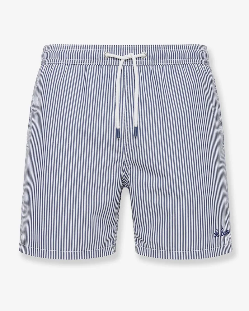 MC2 Saint Barth Patmos swim trunks with striped motif -  - gender_Man Blue