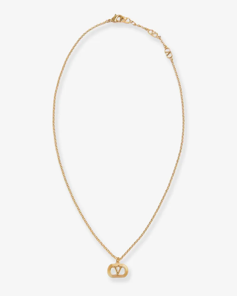 Valentino Garavani Ovalette metal necklace with golden finish -  - gender_Woman Gold