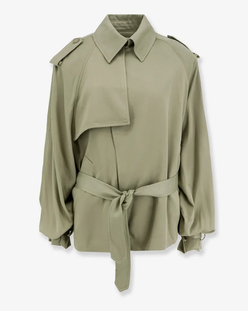 FRANKIE Shop Elva Fluid viscose trench -  - gender_Woman Green