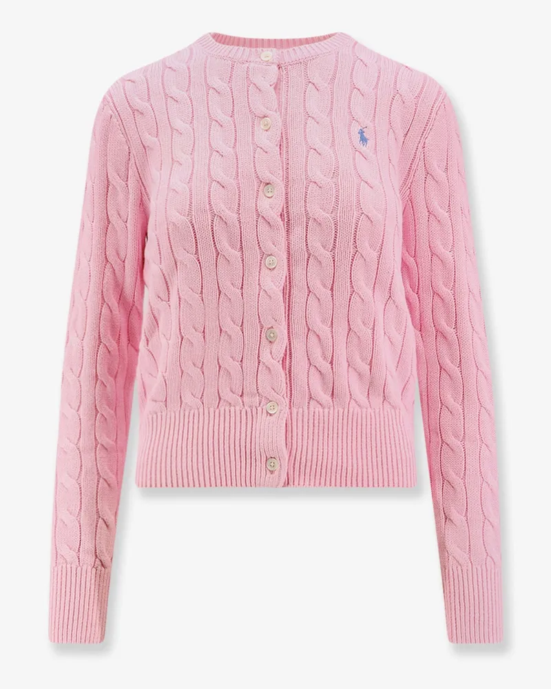 Ralph Lauren Cotton cardigan with Logo embroidery -  - gender_Woman Pink
