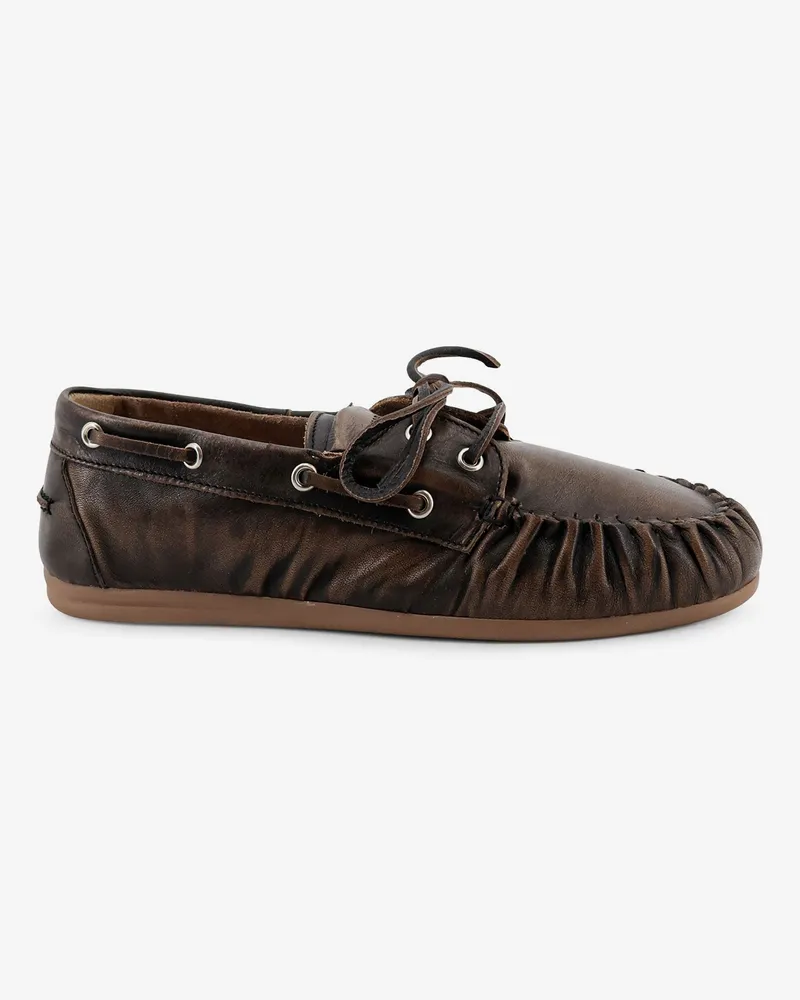 Alohas Used-effect leather loafers -  - gender_Woman Brown
