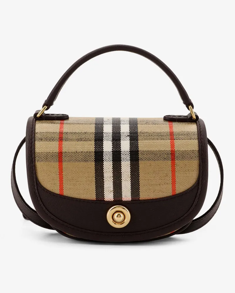 Burberry Highlands crossbody bag with iconic Check pattern -  - gender_Woman Beige