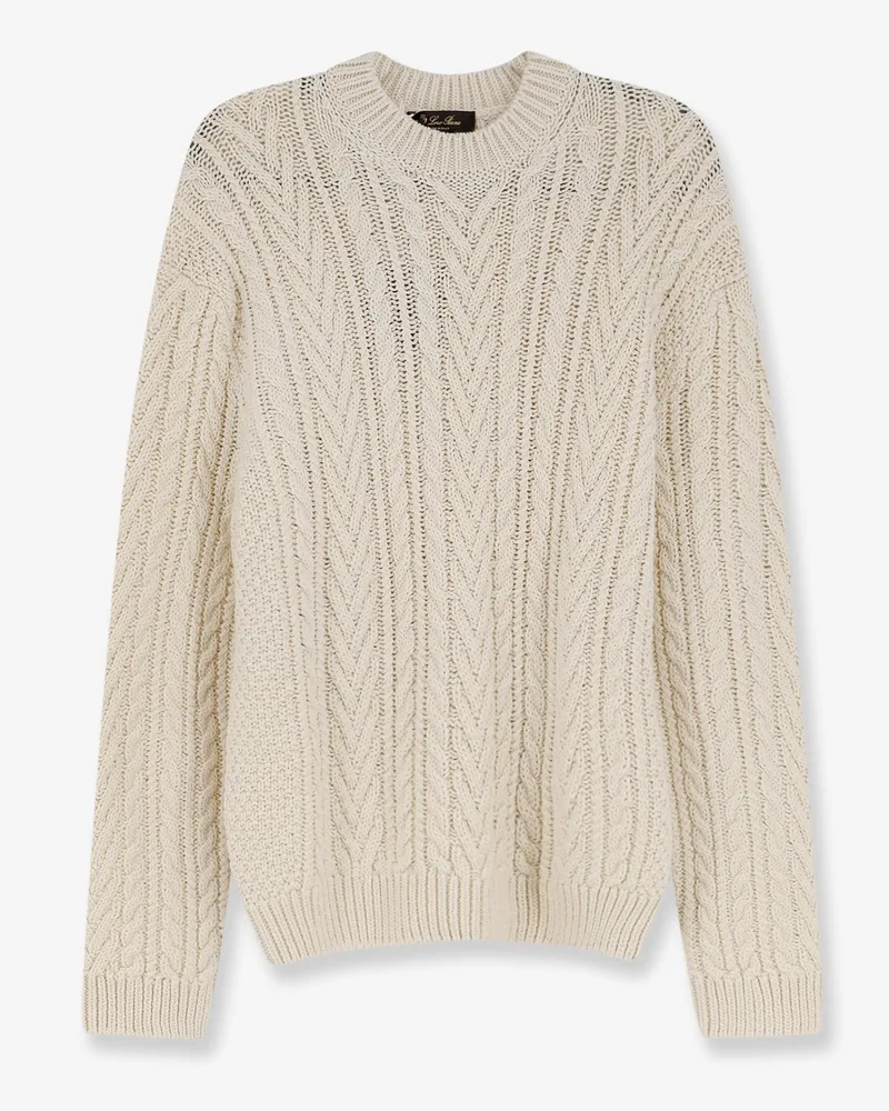 Loro Piana Schooner sweater in cashmere and abaca blend -  - gender_Man Beige