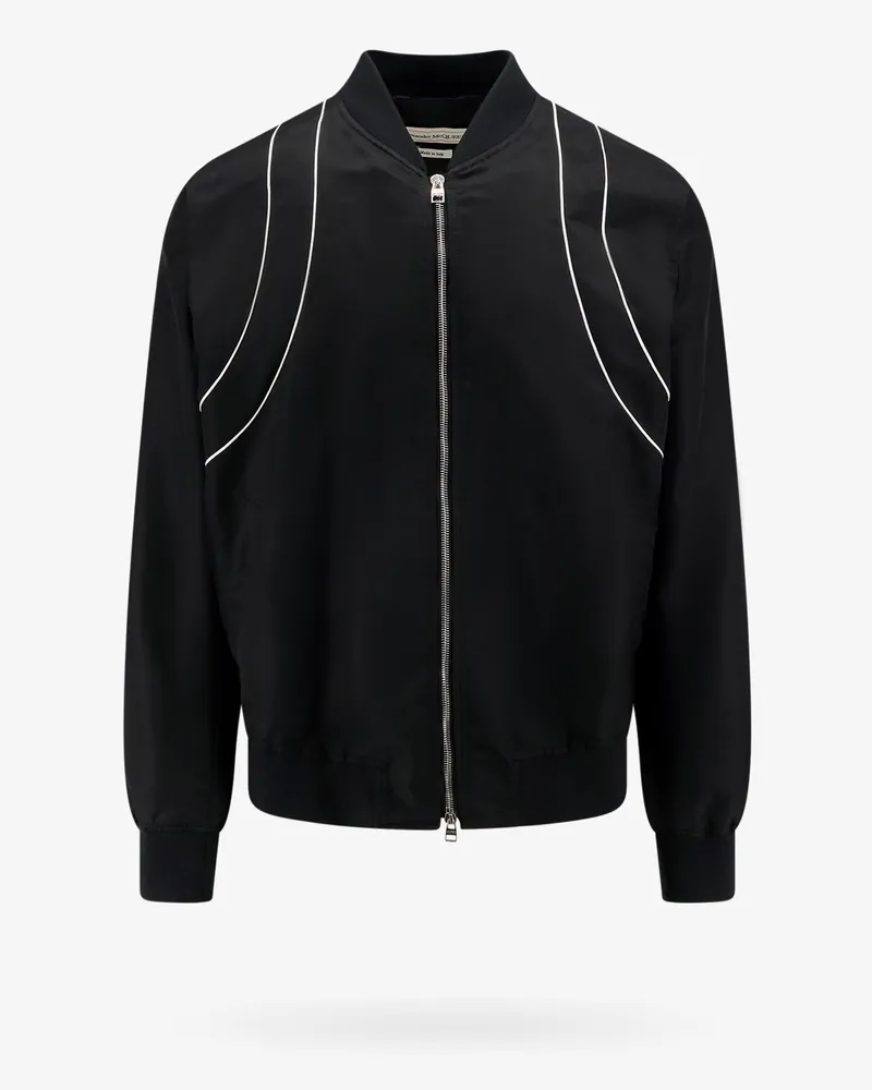 Alexander McQueen Nylon jacket with contrasting detail -  - gender_Man Black